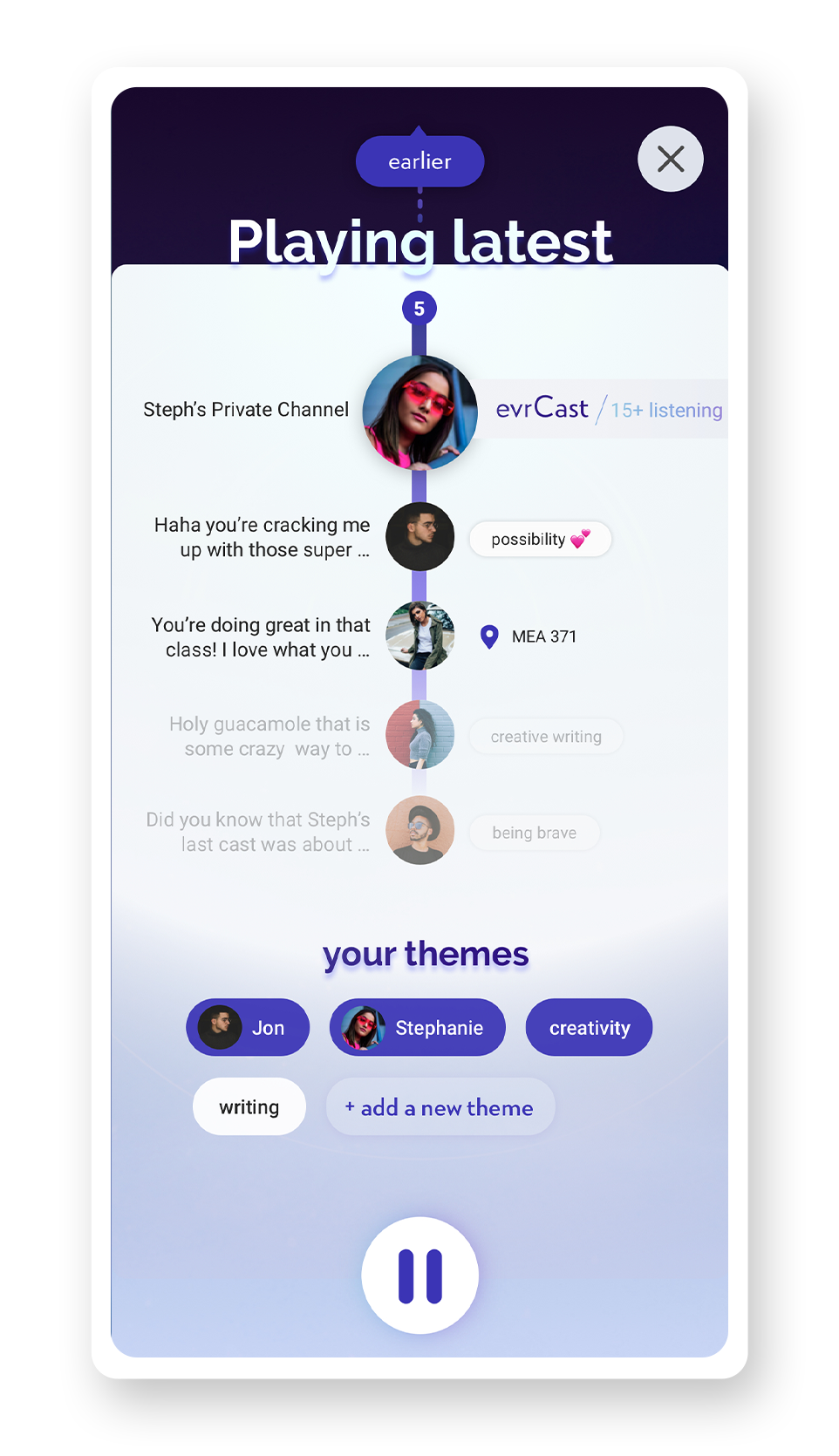 evrmore is a brand new way of storytelling that uses your voice and reflections to help you be the best version of yourself