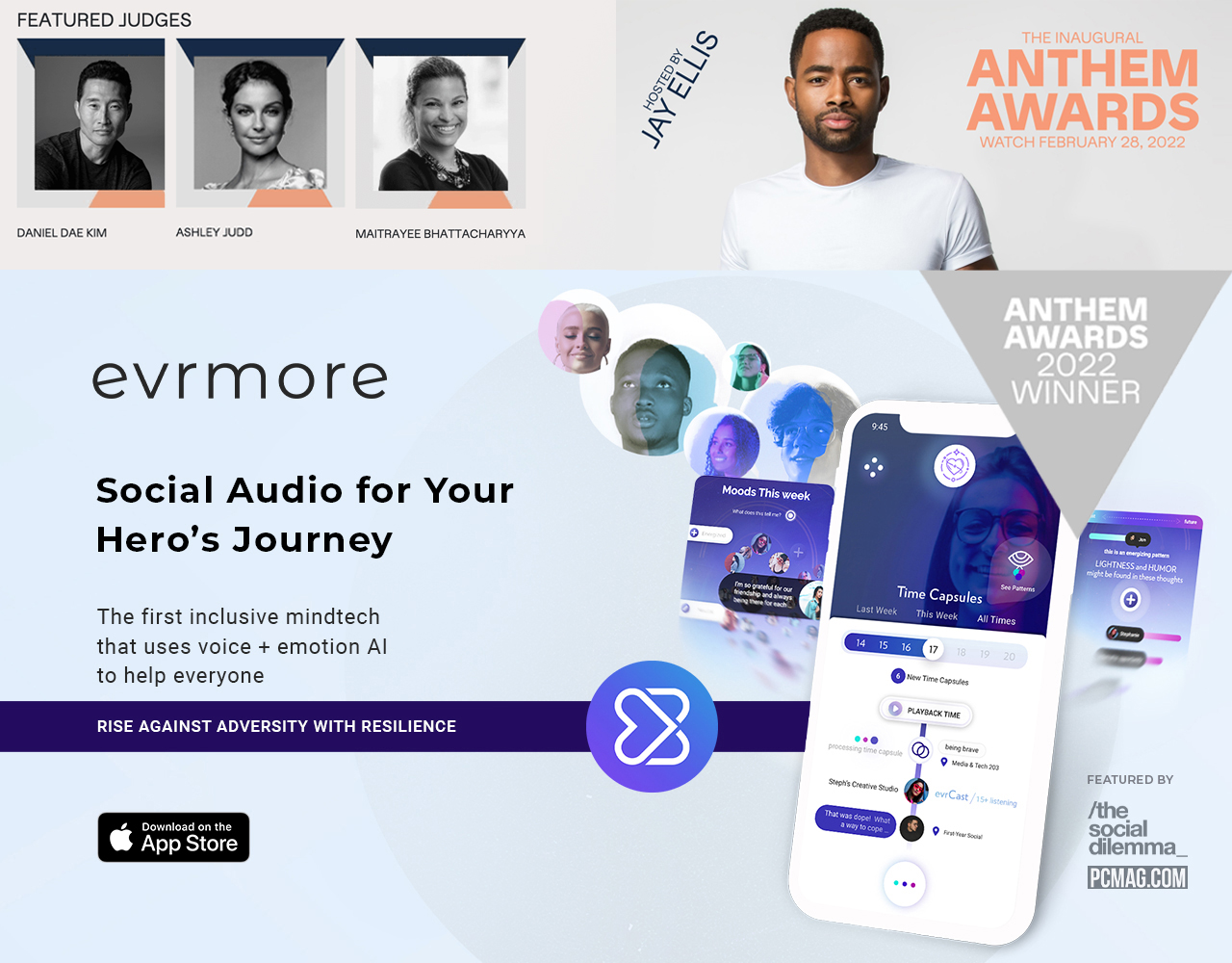evrmore wins Best Responsible Technology by Anthem Awards 2022