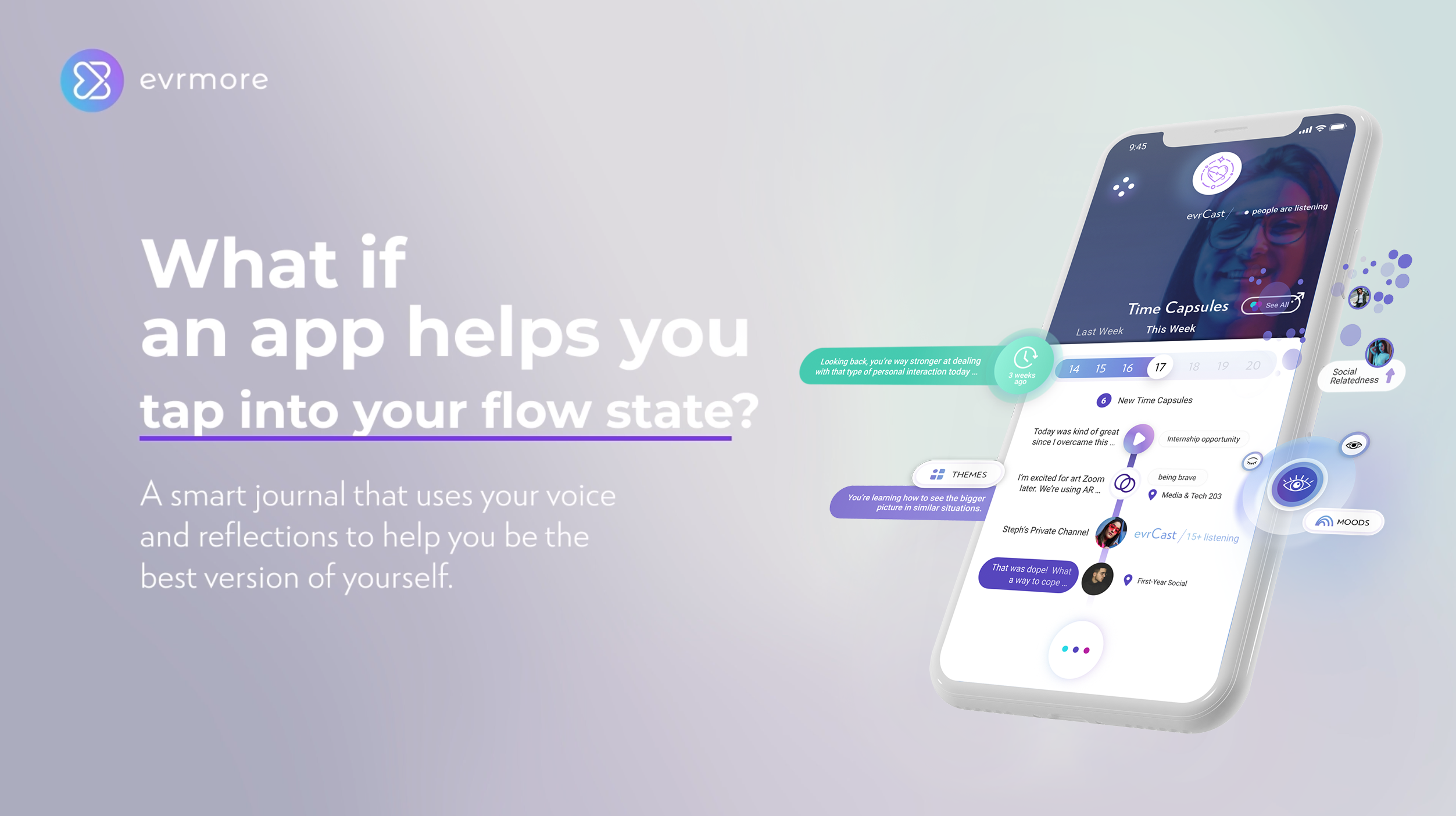 evrmore helps you tap into a social + mentor network uniquely your own